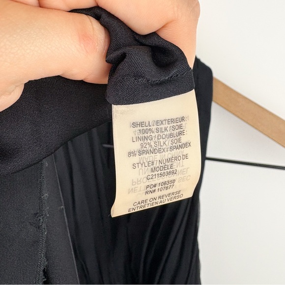 Alice + Olivia 100% Silk Alberta Halter Neck Backless Chiffon Maxi Dress Gown 6 - Picture 8 of 10